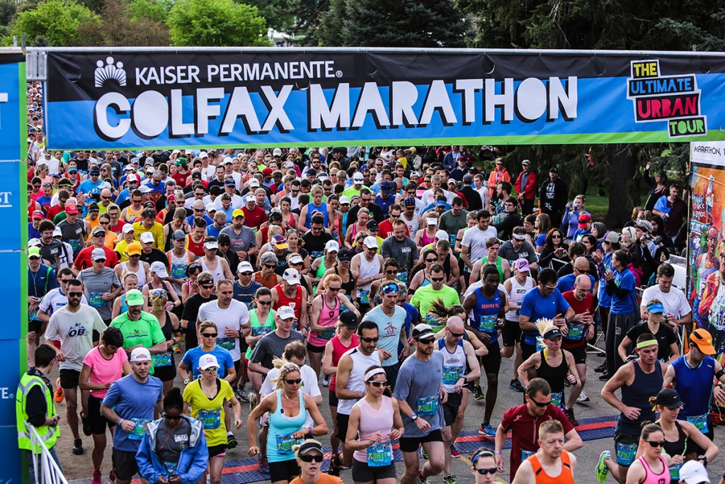 half, half marathon, Colfax marathon starting line, marathon colorado, colfax marathon