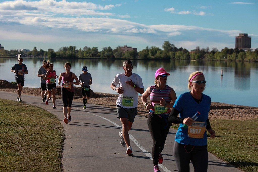 marathon, marathon relay, sloans lake, denver skyline, marathon, colfax marathon, relay exchange, urban marathon, marathon in colorado