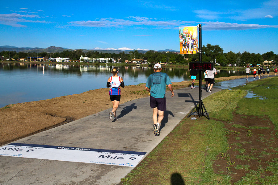 mile marker, marathon mile, sloans, sloan's, denve skyline from sloans