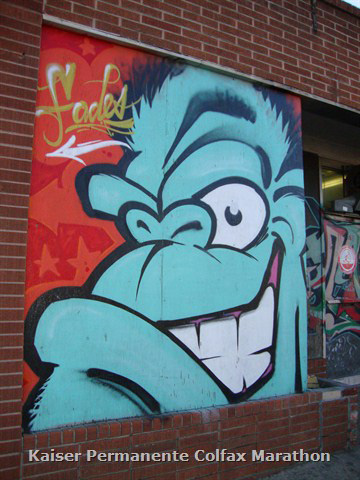 gorilla street art, colfax street art, denver street art, denver's marathon, marathon course, gorilla mural, denver mural