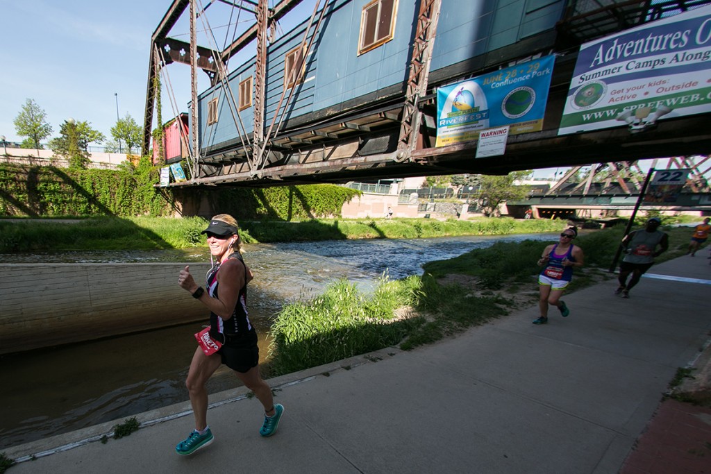 trestle bridge, rail bridge, marathon on water, marathon course in denver, denver waterway