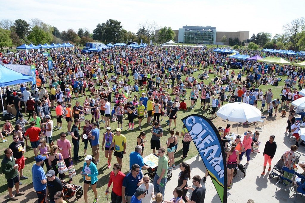 marathon, colfax marathon festival colfax marathon largest beer garden, denver's largest beer garden, colfax marathon finish line, denver marathon, marathon in Colorado